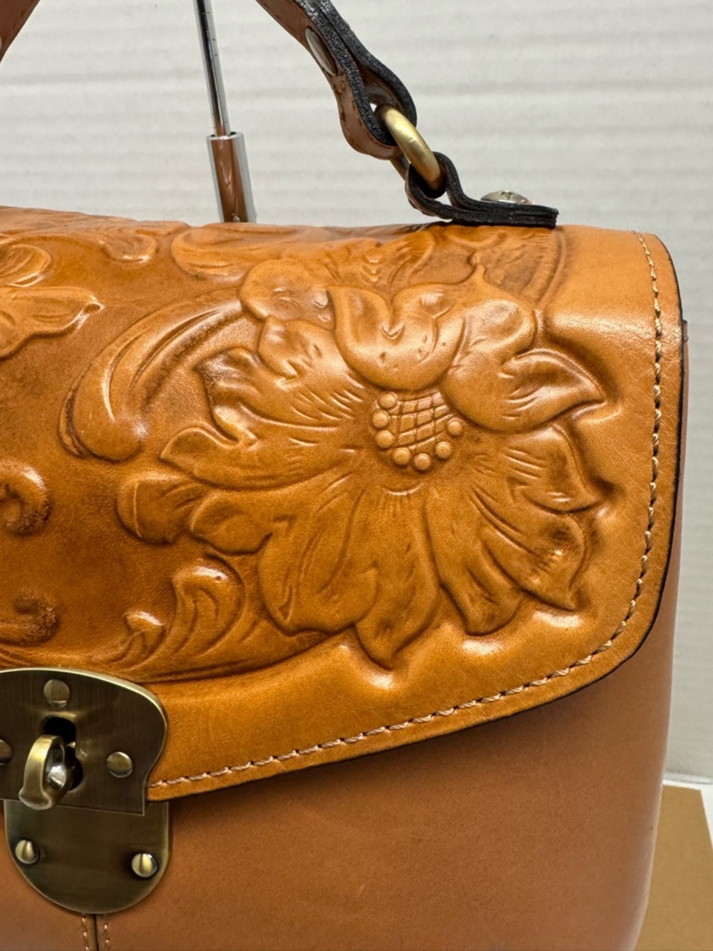 Patricia Nash Sinclair Tooled Leather Convertible Backpack - Picture 7 of 14